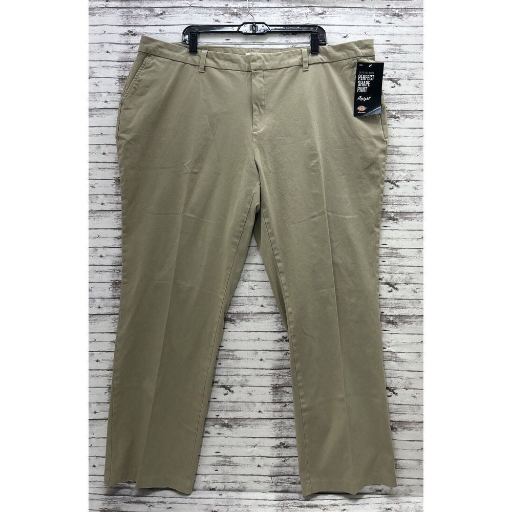 Dickies Women's Pants Straight Leg Perfect Shape Khaki Pants Size 24 Reg